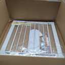 Cumbor 29.7-46" Baby Gate for Stairs, Toddler Safety Essentials for The House, Auto Close Dog Gate for Doorways, Mom's Choice Awards Winner-Easy Install Pressure Mounted Pet Gates for Dogs, White