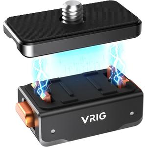 VRIG AC-48 Magnetic Quick Release Mount for Insta 360 Ace Pro 2/ Ace Pro/Ace/ X5/ X4/ X4 Air/ X3, 1/4" Screw Thread & Connection Plate Action Camera Adapter for Tripod Accessories