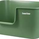 Extra Large Litter Box with High Sides 24.60" Lx16.92 Wx12.99 H,Anti-Splashing Kitty Litter Box,Tool-Free Assembly,Multi cat Litter Box,Jumbo Litter Box (Green)