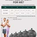 Trideer Exercise Ball for Yoga, Pilates & Fitness  Stability Ball Equipment for Home Gym & Office Chair, Core & Balance Training Accessories, Physical Therapy Equipment, Quick Pump Included, 5 Sizes (Black)