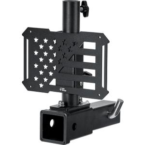 JOYTUTUS Hitch Flag Pole Holder for Standard 2 Inch Receivers, Fits Truck RV SUV Pickup Camper Trailer Hitch Mount Flagpole Holder with Hitch Receiver