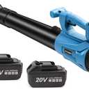 SPICIMOMO Leaf Blower Cordless for Lawn Care- Powerful Electric Blowers with Battery and Charger (2 Pack), 420 CFM, Portable Handheld Leaf Blowers for Garde