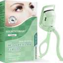 Heated Eyelash Curler, Fast 5s Heat up, 24 Hours Long Lasting, Rechargeable Electric Lash Curler, Temperature Control, Safe Anti-Burn Eye Lash Curler, Quick Natural Curling Lashes (Green)