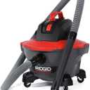 RIDGID 62698 RT0600 NXT 6-Gal. Wet Dry Shop Vacuum with Casters, 4.25 Peak HP Motor, and Pro Locking Hose, Dark Gray and Red