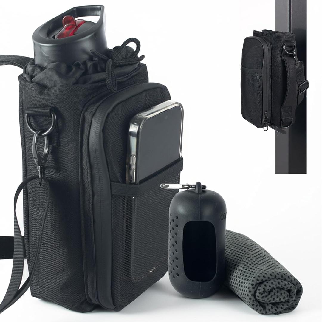 Magnetic Bag for Gym with Strap and Microfiber Sport Towel for Men and Women  Magnetic Gym Bag Water Bottle, Gift Set for Fitness and Travel