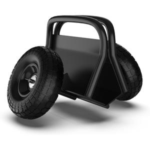 Heavy Duty Panel Slab Dolly with Handle & 2 10" Solid Rubber Tires Wheels 1000LBS Load Capacity for Drywall Sheet Heavy Appliance & Material Handling All Terrain Moving Cart Panel Dolly - Black