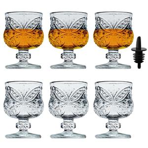 Cordial Glasses,1.7oz/50ml,Shot Glasses,shot glasses with stem/tequila shot glasses Sherry glasses Classical Style Super Cute Shot Glasses (6, Small 1.75OZ)