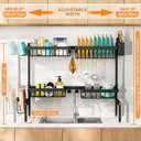 NestOrganix Over The Sink Dish Drying Rack, Dish Drying Rack for Kitchen, 4 Baskets