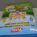 Playz 5pc Kids' Play Tents & Tunnels - Ball Pit for Toddlers, Basketball Hoop, Crawling Tubes, Pop-Up Playhouses, Baby Obstacle Course for Indoor or Outdoor Use (Blue, Yellow, Red)