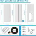 YoleShy Portable Air Conditioner Window Kit with Coupler Adjustable Window Seal for AC Unit, Sliding AC Vent Kit for Exhaust Hose, Universal for Ducting with 5.9 Inches Diameter