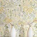 NuWallpaper, Flower Parade Yellow Peel and Stick Wallpaper, Modern, Self-Adhesive, 20.5-in x 18-ft
