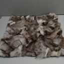 Fox Skin Fur Throw Pillow Covers Patchwork Natural Fox Fluffy Throw Pillow Case Decorative Cushion Cover for Couch Bedroom Car 18''x18'' Dark gray 1 Pack