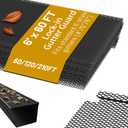 60 ft Gutter Guard (20 Pack) - 6 Inch Black Coated Steel Micro Mesh - Fits 4 or 5 or 6 Inch K Style Gutters - Snap In Leaf Guard Protection - Easy DIY Rain Gutter Screens Covers for Leaves