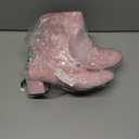 CAMSSOO Women's Fashion Short Gogo Ankle Boots Suede Boots Low Mid Block Heel Boots Side Zipper Booties Shoes, Size 40