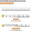 3 x 3-Pack Tape Measure Body Double Scale Soft Measuring Tape 60inch (150cm), Flexible Sewing Cloth Craft Fabric Ruler for Body Measurements & Weight Loss, Accurate & Easy to Read Large Clearly Numbers