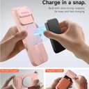SURITCH for iPhone Air Case with Camera Control Cover, Camera Slide Cover and Adjustable Kickstand, Compatible with MagSafe, Shockproof Bumper Protective Cases for iPhone 17 Air 6.5 Inch, Pink