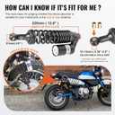 GZYF 12.6 inch Universal Motorcycle Rear Air Shock Absorbers 320mm for HONDA for Suzuki for Yamaha for Kawasaki ATV Sport Bike Go Kart Chinese Quad Dirt Bike Dual Sport Black