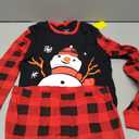 Joyond Kid Boys Girls 2 Piece Family Matching, Festive Christmas Pajama Sets, Cotton, Snowman, Black, 14Years