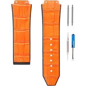 Leather Watch Band Compatible for Hublot Big Bang 19mmx 25mmx 22mm Strap Replacement for Men and Women Wrist Watchband