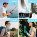 Portable Waist Fan Clip On Rechargeable 3-Speed Settings with Charger and Light, Wearable Personal Belt Fan Cooling, Hands-Free Neck Fan For Outdoor Hiking Jobsite Farms(orange)