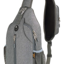 WATERFLY Crossbody Sling Backpack Sling Bag Travel Hiking Chest Bags Daypack (Dark gray)