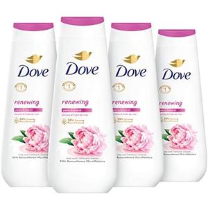 Dove Body Wash 4 Count Renewing Peony and Rose Oil for  Healthy-Looking Skin Gentle Skin Cleanser with 24hr Renewing MicroMoisture 20 oz