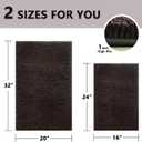 Bathroom Rugs Sets 2 Piece, Extra Soft Chenille Bath Mat Ultra Absorbent Bathroom Rug, Bathroom Mat with Sturdy PVC Non-Slip Bottom, Machine Washable Bath Rugs (20x32 Inch + 16x24 Inch, Coffee)