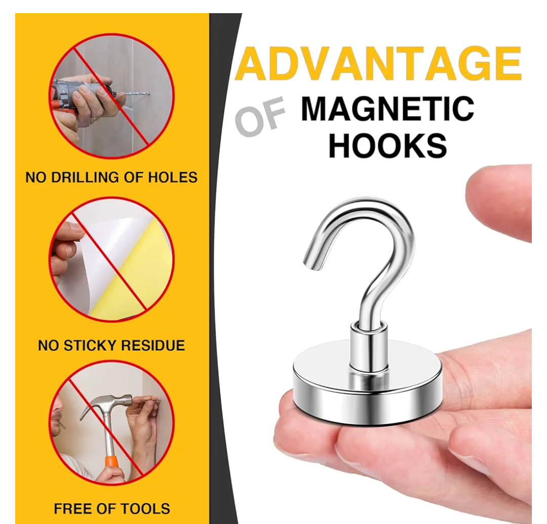 6 pcs Magnetic Hooks