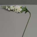 Rzoukler White Delphinium Artificial Flower 1PCS Larkspur Silk Delphinium Flowers 29.52" Long Stem Fake Flower for Tall Vase Wedding Floral Arrangements Home Table Decor, White 