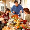 2 x 100Pcs Fall Pumpkins Cocktail Picks 4.7 Inch, Pumpkins Fancy Toothpicks Bamboo Appetizer Toothpicks Fruit Skewers for Food Sandwich Drinks Autumn Theme Thanksgiving Day Party Decorations