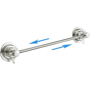 Sneatup Suction Cup Extendable 17-29" Stainless Steel Towel Bar (Brushed Nickel)