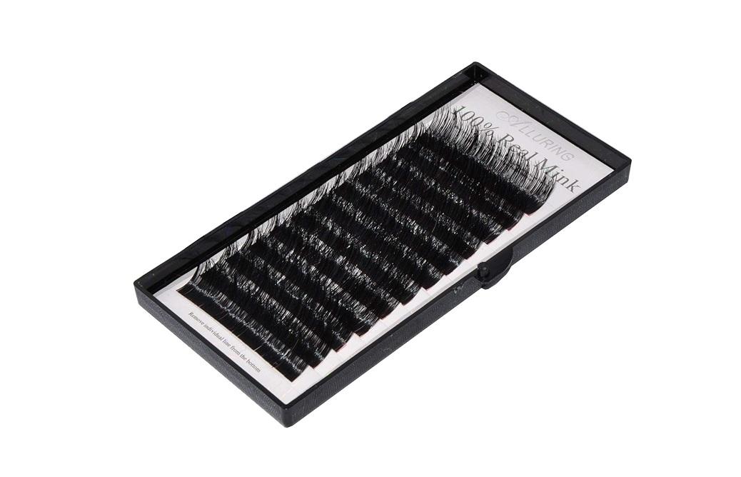 Soft Auto Fan Eyelashes, 12 Rows Black Volume False Lashes for Eyelash Extension with Nanometer PBT Material, Easy to Access and Match, Suitable for Beauty Salon