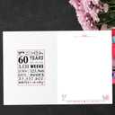 4 x YiKaLus Big 60th Birthday Card for Women, Vintage 60 Year Old Gifts for Mom Dad, Rose Gold Back in 1966 Bday Decorations