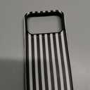 Magnetic for iPhone 17 Pro Case Cute Stripes Phone Case, Shockproof Slim TPU and Hard PC Protective Phone Cover Compatible with MagSafe Designed for Women Girls, Black and White
