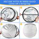 2 Pcs 31 x 28 Inch Car Windshield Sun Shade Foldable, Hologram Foil Front Windshield Shade for Car Truck SUV Van Blocks UV Rays Sun Visor Protector (Iridescent Mermaid Style)