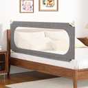 Bed Rails for Toddlers, with Headboard Rod -Height Adjustable Perfect Baby' Safety Bed Rails for Babys Bed Rails Guard (One Side 74.8"(L) ×28"(H)-Gary)