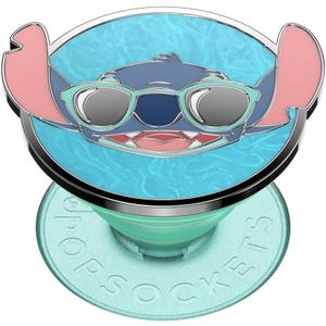 PopSockets Phone Grip with Expanding Kickstand, Adhesive Grip, Lilo & Stitch - Enamel Suns Out Stitch