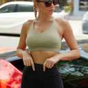 RUNNING GIRL Sports Bras for Women,Padded Sports Bra Tank Top Sexy Crisscross Back High Impact Longline Workout Yoga Bra (S)