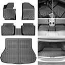 Elantra Floor Mats - Car Mats for Hyundai Elantra 2011-2016, All Weather Floor Mats and Cargo Liner for Elantra Accessories, Heavy Duty Rubber Mats, Car Accessories
