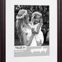 Yaetm 16x20 Picture Frame Matted to 11x14 Set of 4, 1.4" Wide Molding & Dark Brown Poster Frames 16 x 20 for Wall Gallery, Home and Office, Wall Mount (4 Pack, Brown)