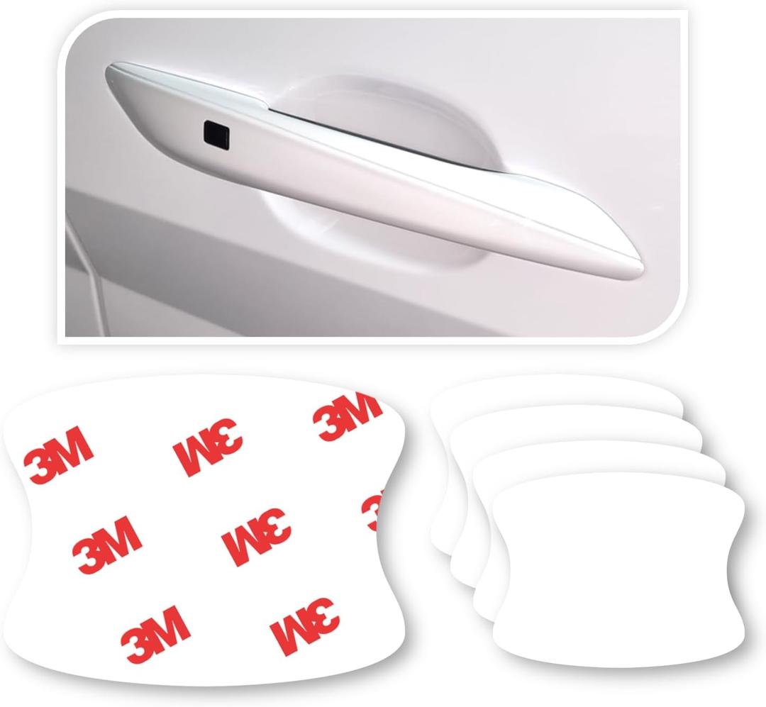 3M 5pcs Car Door Handle Cup Protector/Sticker/Guard, 3M PPF(Paint Protection Film), Clear(Transparent), Anti Scratch, Universal Fit for Most Cars (Clear/5pcs)