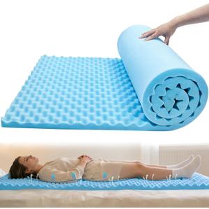 72 * 24 * 1.2inch Egg Crate Foam Pad Cuttable Egg Carton Foam Padding for Support, Air Circulation, Pressure Relief Weight Distribution,Blue