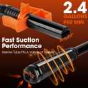 Portable Transfer Pump Battery Operated Electric Siphon Pump for Gas, Fuel, Diesel, Water Transfer 2.4 GPM Flow Oil Extractor, 47" Hose-Easy to Use Hand Fuel Pump, Multi-Use Siphon Transfer Pump