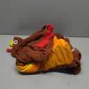 Funziez! Adult Onesie Halloween Costume Animal Dinosaur Shark Unisex Plush One Piece Cosplay Suit for Adults, Men and Women (Medium, Brown, Yellow & Orange)