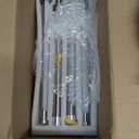 Battery Operated Wireless Wall Sconce - Modern Rechargeable Led Sconces in Black Gold Silver - Bedroom Decor Stick On Lights Set of 2 - Long Indoor Living Room Bathroom Remote Wall Light (Brush Nickel), Size: 24in