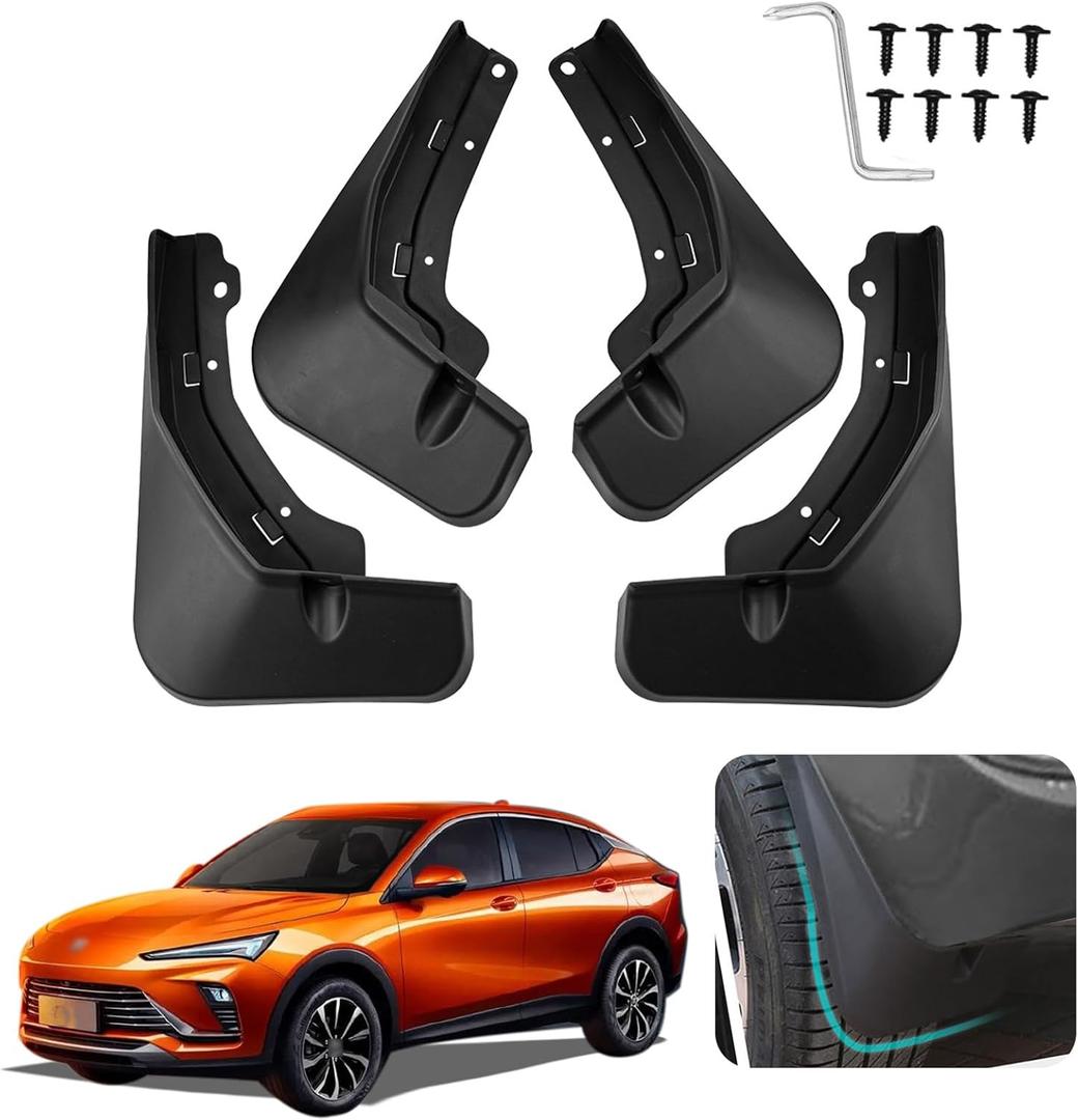 Custom Fit for Mud Flaps 2024 2025 Buick Envista Mud Splash Guard Front and Rear 4-PC Set