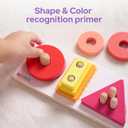 lalalark Montessori Toys for 1 2 3 Year Old, Wooden Sorting & Stacking Toys with 5 Theme Cards, Educational & Learning Sensory Sorter Toys for ToddlersBoys Girls Easter Valentine Birthday Gifts