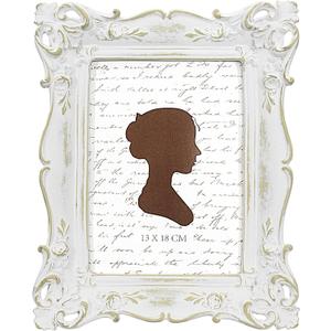 AELS 5x7 Inch Vintage Picture Frame, Elegant Antique Photo Frames with Glass Front, Photo Display, Tabletop Wall Hanging, Gift Ideas, Off White
