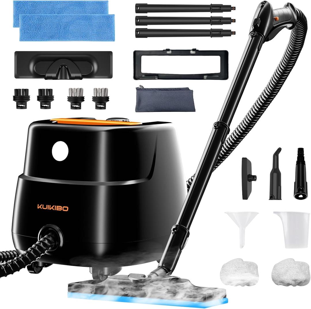 21-in-1 Chemical-Free Steam Cleaner, 293℉ Powerful Multipurpose Steamer for Cleaning with 3-Level Adjustment, Heavy-Duty Steam Cleaner for Home, Car, Floor,Tile, Grout, Upholstery, Kitchen