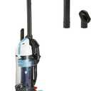 Amazon Basics Upright Bag less Vacuum Cleaner for Carpet and Hard Floors, Washable Filter, Crevice and Upholstery Tools, Detachable Handle, Lightweight, 1.7L Dust Cup, 25ft Cord, Black/White